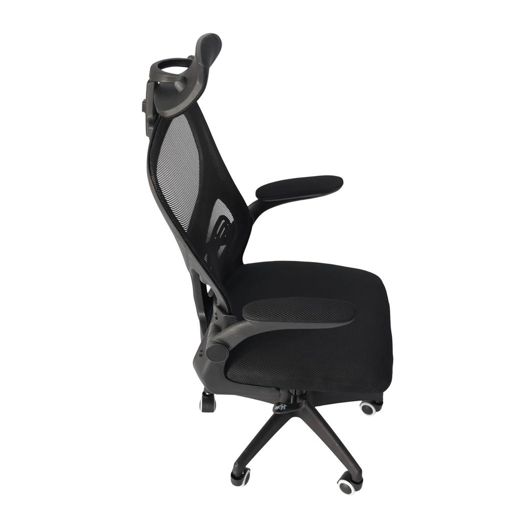 Office Chair Mesh High Back Desk Chair with Lumbar Support 3D Headrest 90 Degree Rotating Armrests Wheels Comfortable