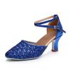 Women's Latin Tango Chacha  Ball Party Shoes Closed Toe Waltz Dance Shoes Heel Height 5CM