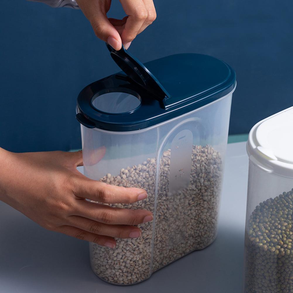 Multifunctional Plastic Rice Bucket Multigrain Container Storage Rice Bucket Kitchen Cereal Multigrain Storage Container