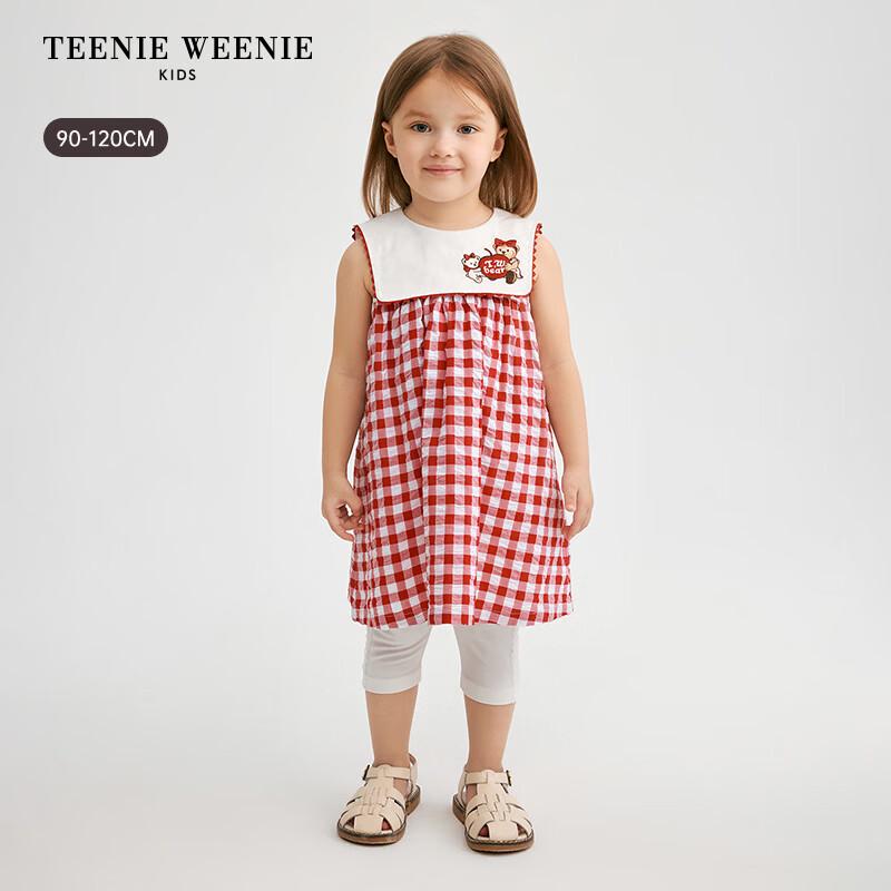 Teenie Weenie Kids Girls  Plaid Sleeveless Dress 120