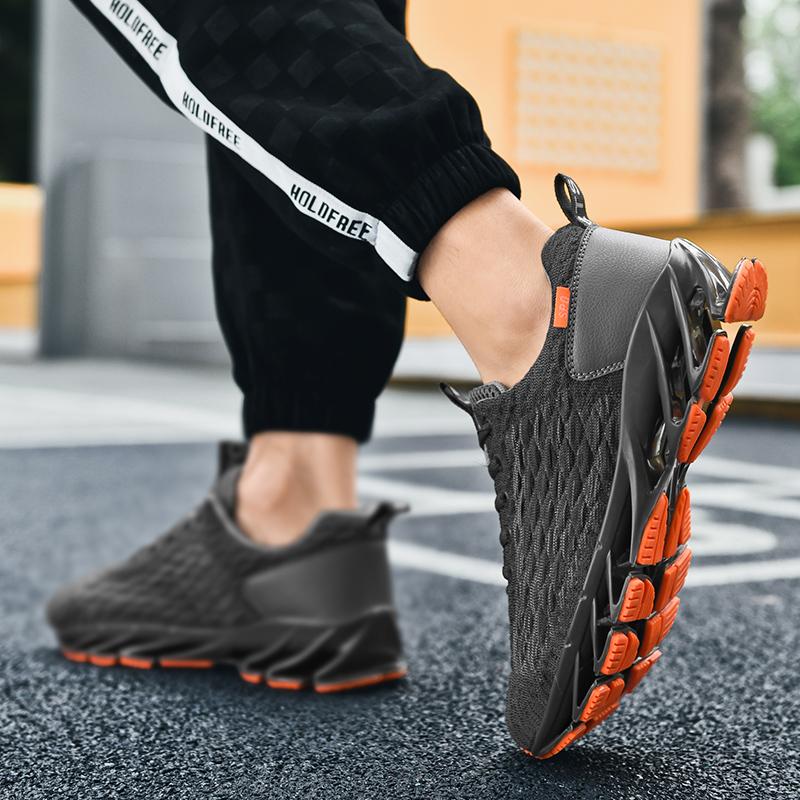 Shock Absorbing Anti Slip Wear Resistant Fashionable Flying Woven Sports Leisure Trendy Running Shoes Size 36 47