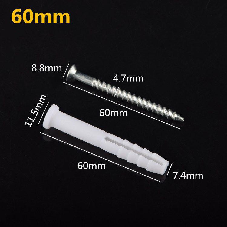 Wall Cabinet Expansion Screw Set with M8 Rubber Plug and Extended Hardened Screw