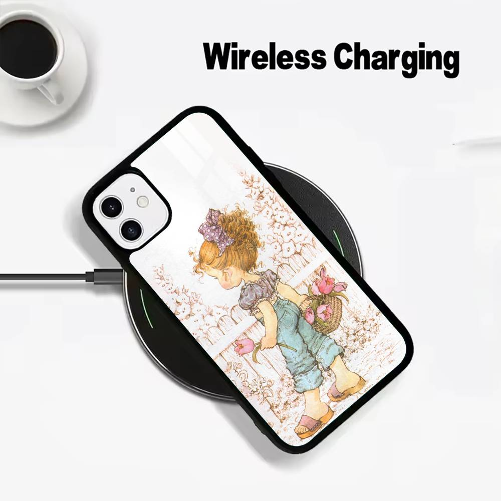 Sarah K-Kay Girl Colorful Wireless charging phone case compatible with iPhone 17/16/15/14/13/12/11