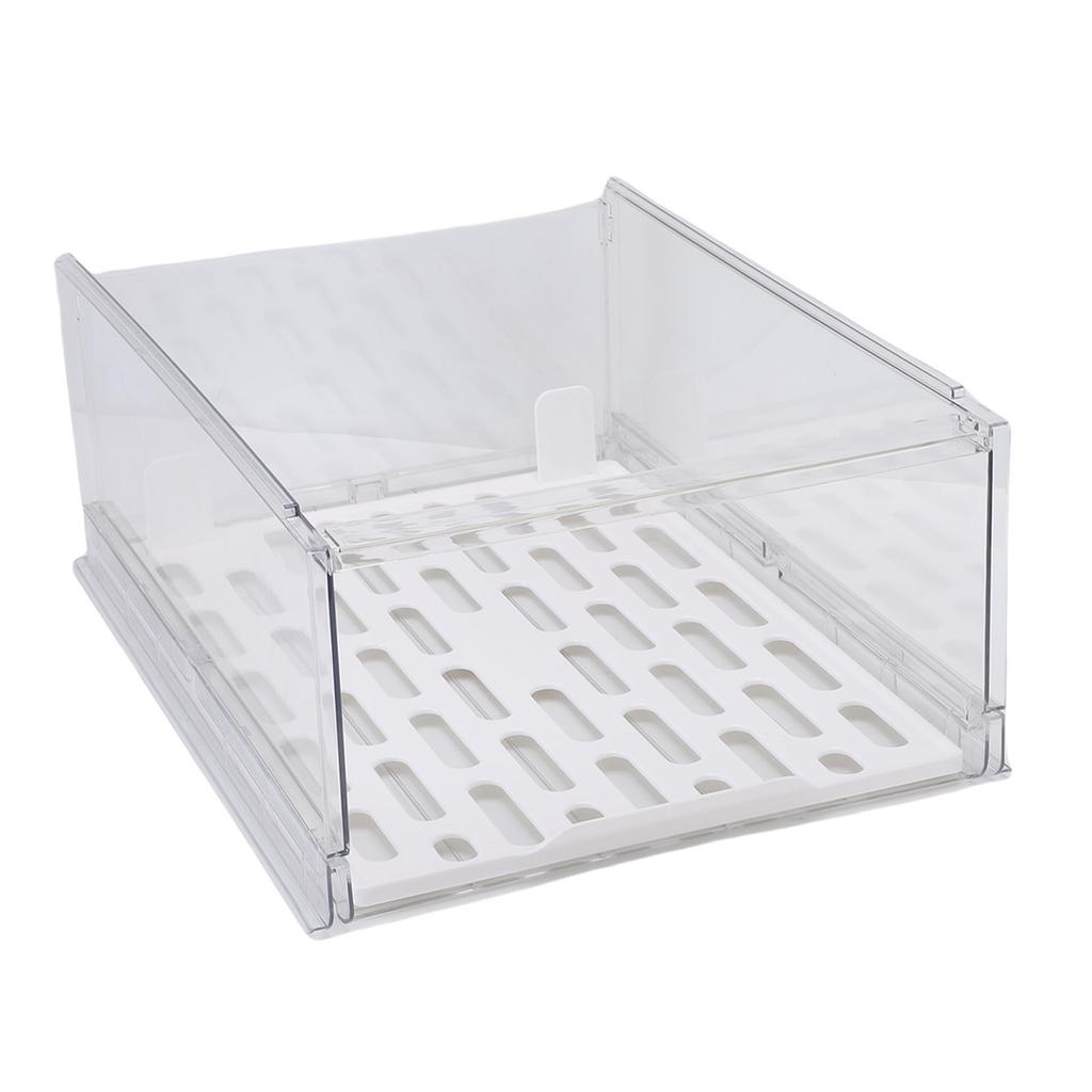 Closet , Clear Stackable Storage Bins with Drawer Panel, Space Saving Plastic Closet Storage Box for Home, , Wardrobe, Kitchen, Bathro
