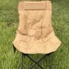 Portable Outdoor Cotton-Padded Folding Chair - Ideal for Art Students, Sketching, Camping, or Field Use