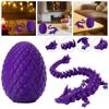Crystal Dragon 3D Printed Articulated Dragon Crystal Dragon Fidget Toys  For Home Decor