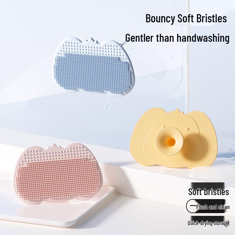 Silicone Baby Shampoo Sponge for Newborn Bath