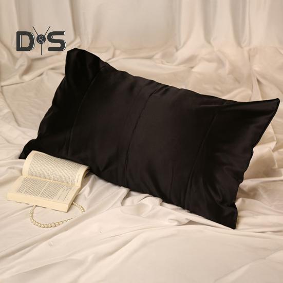 Povlak na polštář z umělého hedvábí Lesklý chladicí povlak na polštář Standardní velikost 20" x 26" Jednobarevný hladký povlak na polštář pro vlasy a pokožku