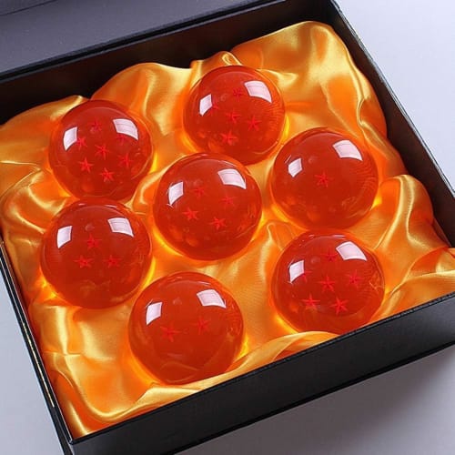 Dragon Ball (DRAGON BALL) Shenron Summoning Crystal Dragon Ball Set of 7, 4.3cm Crystal, Resin, Glass Ball, Transparent Dragon Ball, Cosplay Prop with