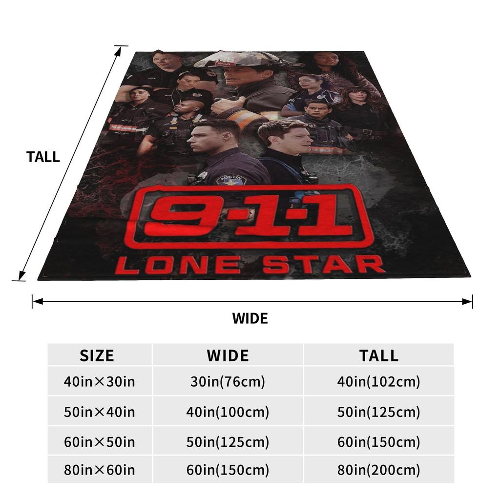 911 Lone Star - Cellula Blanket Breathable Flannel Sofa Throw Blanket For Home Bedroom Travel Throws Bedspread Quilt