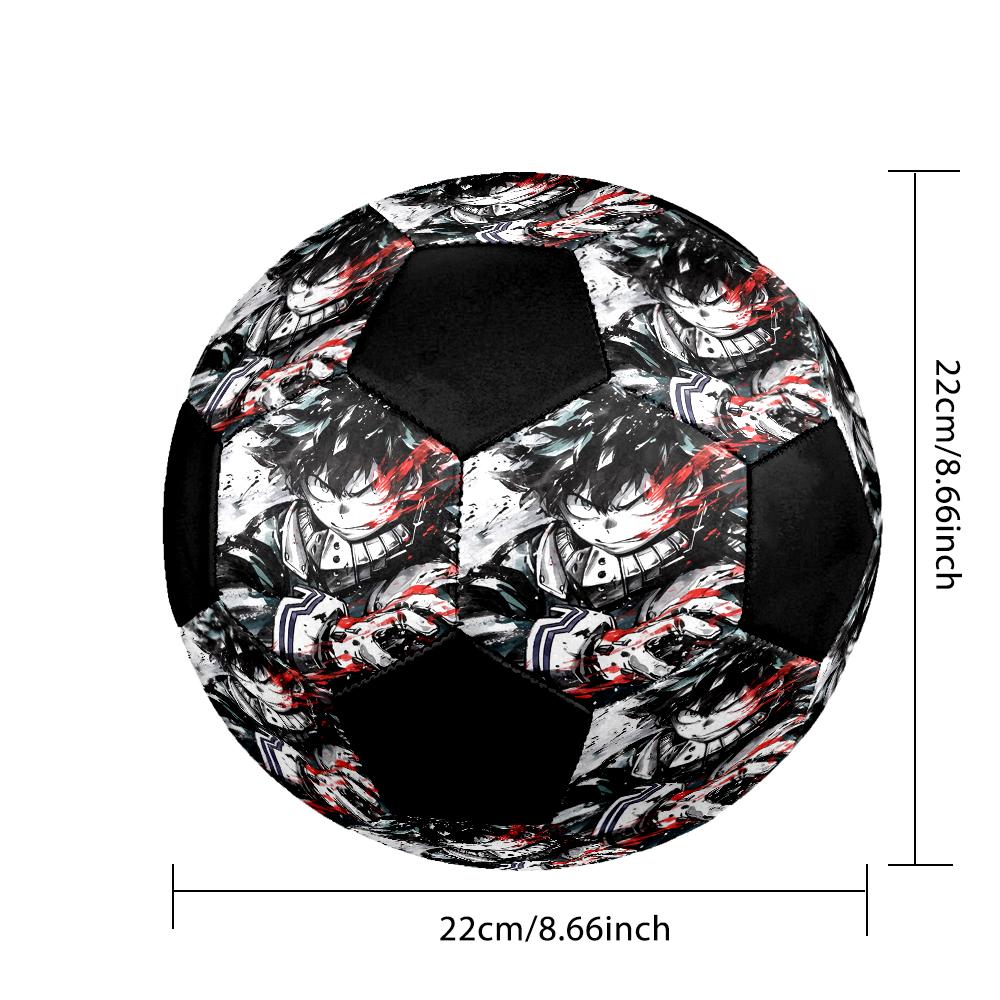 Soccer Ball Colorful Machine Stitched PVC Size 5 Team Training Competition Ready Durable High-Bounce Cool Sports Gift