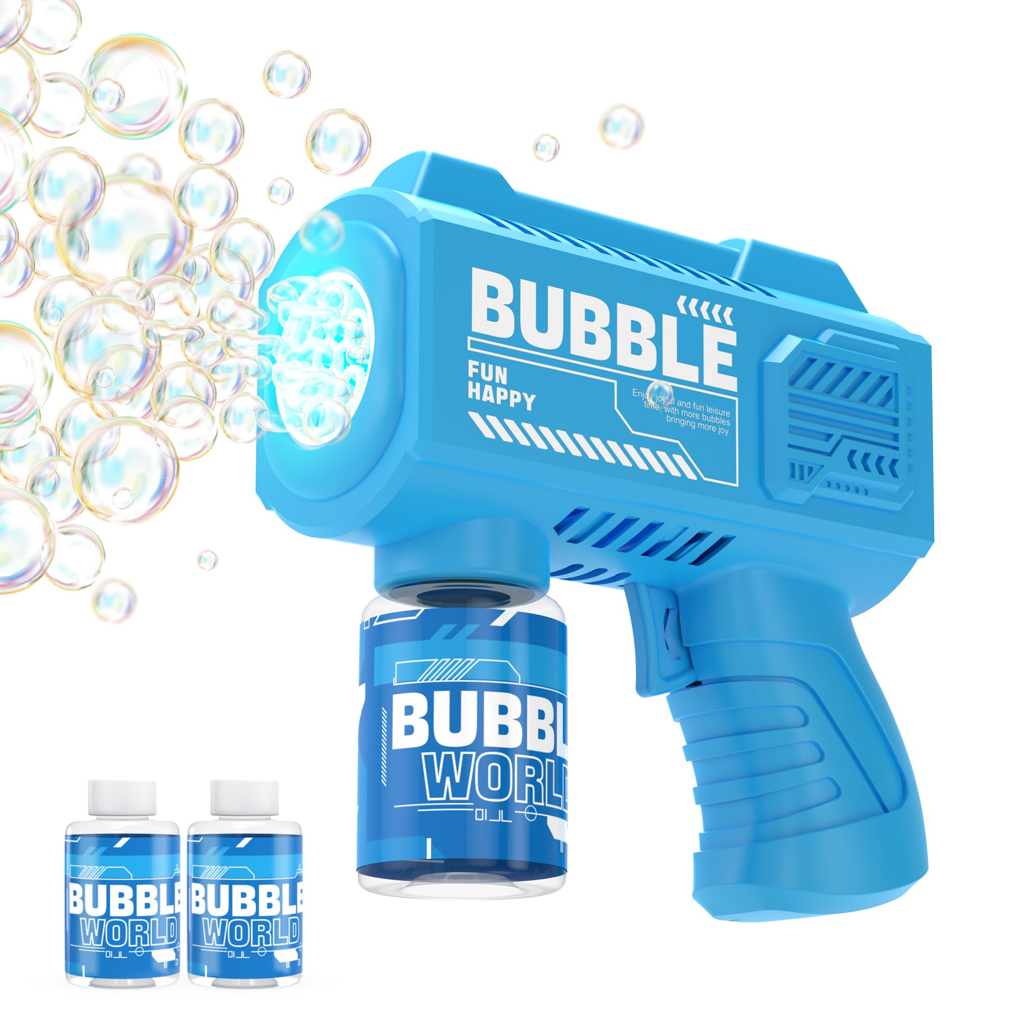 Zaahir Electric Bubble Gun, 6000 Bubble per Minute, 360° Leak-Proof, Cute Duck Design, Automatic, Long-Range Shooting, Lightweight, LED Light, Kids