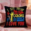 Autism Support Puzzle Cushion Cover Premium Comfort Reversible Pillow Cove Two In One Design For Any Room  Car Interior