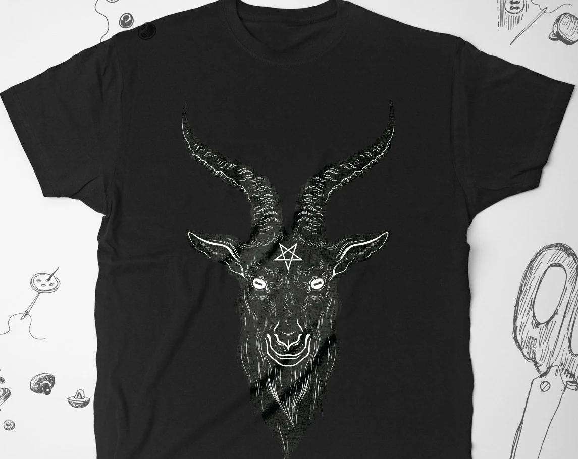 

Satan Shirt for Men Women Girl Tee Goth Occult Graphic Shirt Guy Animal Goat Gothic Baphomet Pentagram Unisex Shirt Gift Idea 4XL