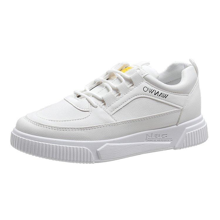 White Shoes for Women Mixed Batch  Autumn New Rubber Soft Bottom Soft Leather Lightweight Basic Style Casual Sneaker Women