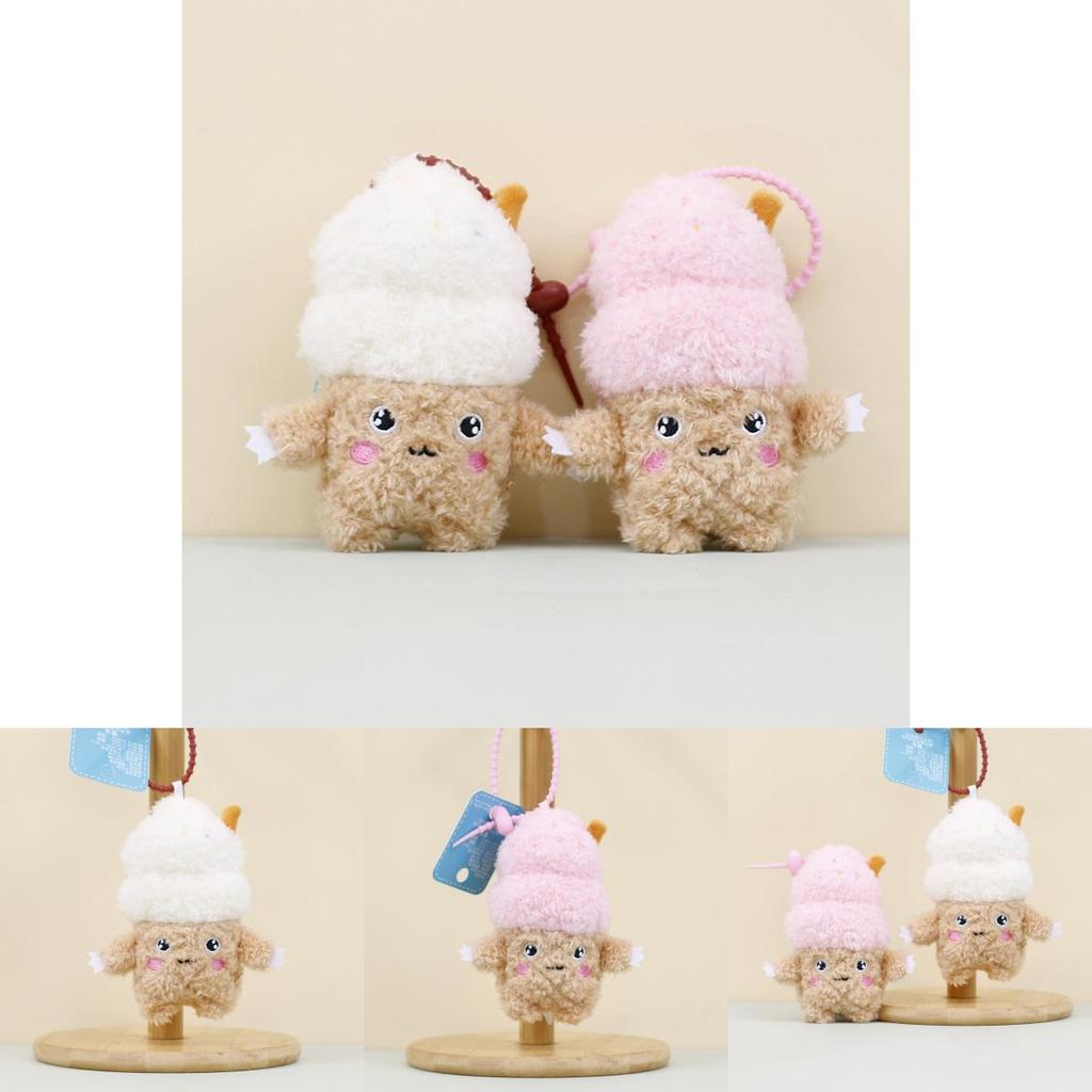 Encantador Brinquedo de Pelúcia Criativo de Sorvete Adorável Boneca de Sorvete de 4 polegadas Ornamento de Bolsa Fofo