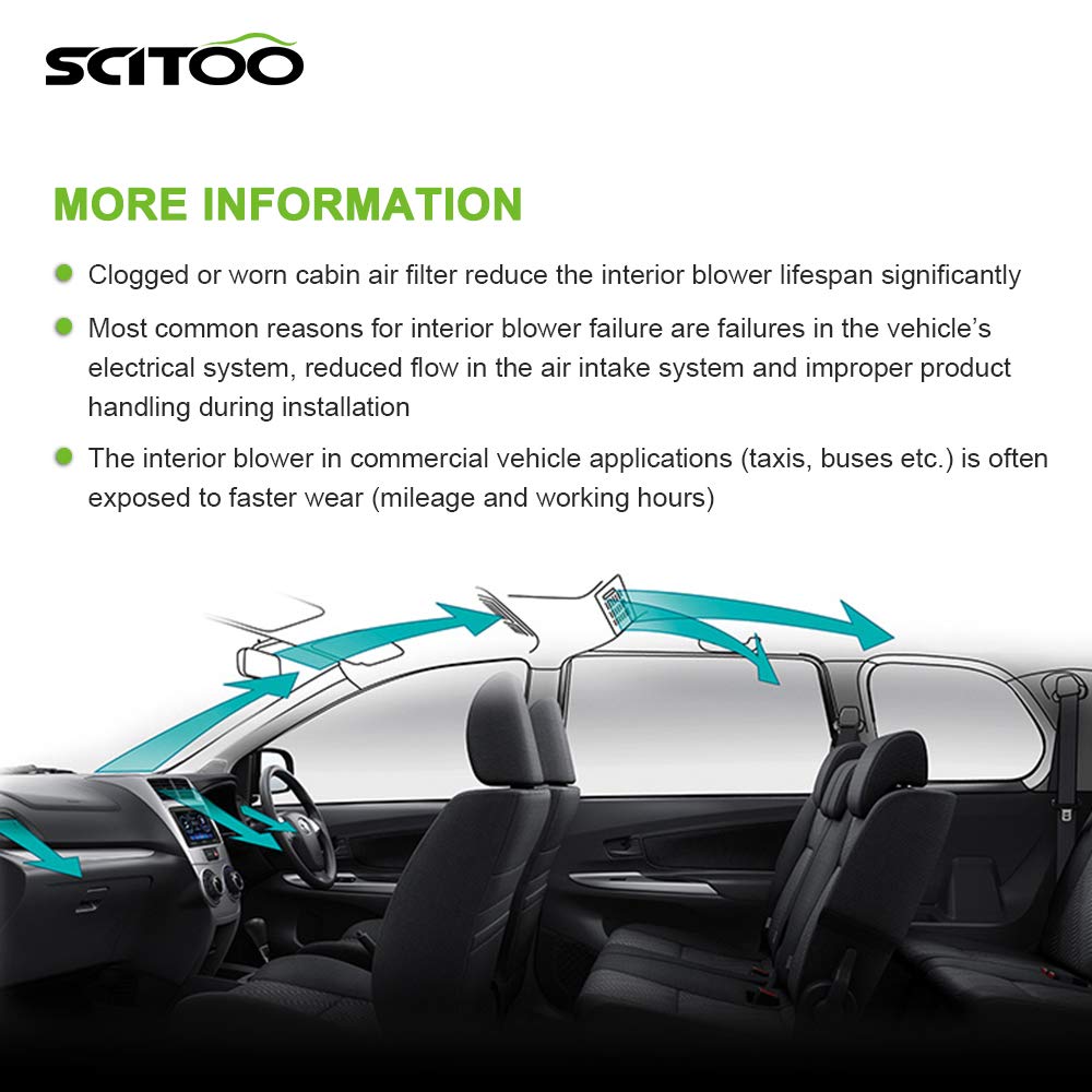 SCITOO 700255 Dodge Heater Blower Motor with Fan Replacement HVAC Blower Motor for 2007-2011