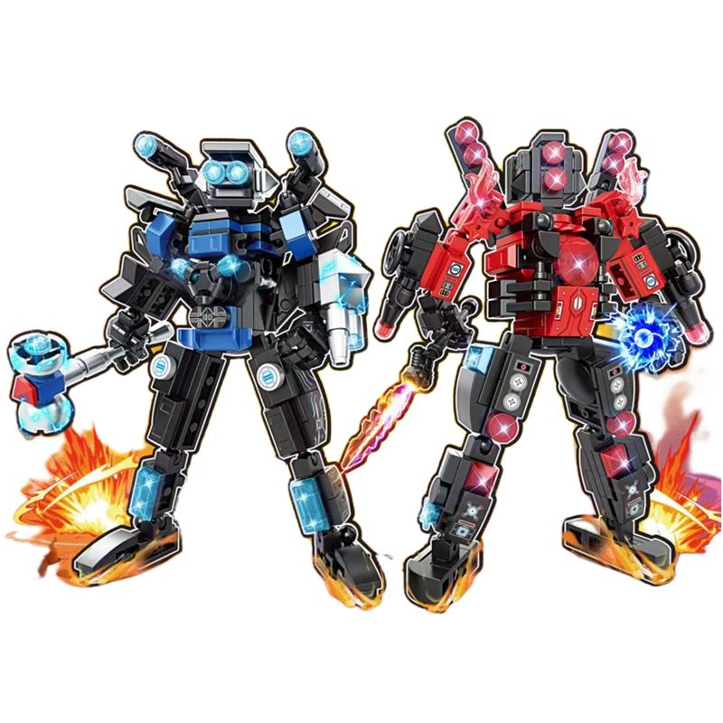 Macchina da Guerra Ninja Skibidi Toilette Armatura Mech Mini Modello Action Figure Blocchi da Costruzione Compatibili Cartoni Animati Anime Città Giocattoli Regali