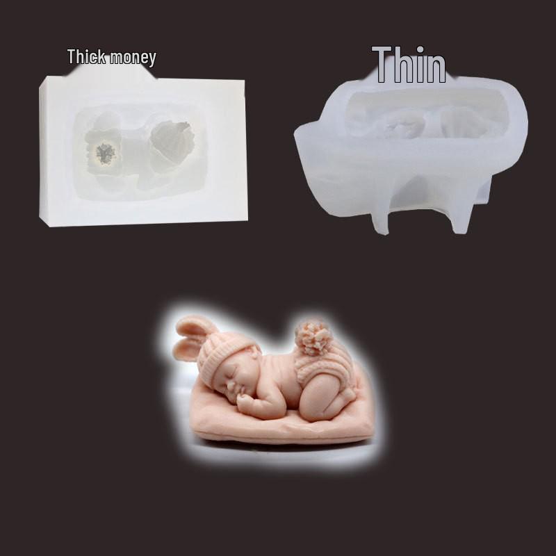Silicone Angel Baby Mold for Scented Candles, Plaster, Resin, Soap, Baking, and Chocolate