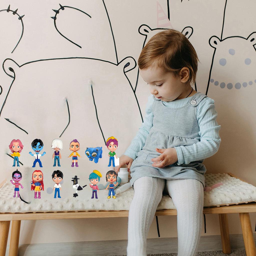 12pcs 3D Celebrity- Action Figure Game Peripheral Doll Model Ornaments