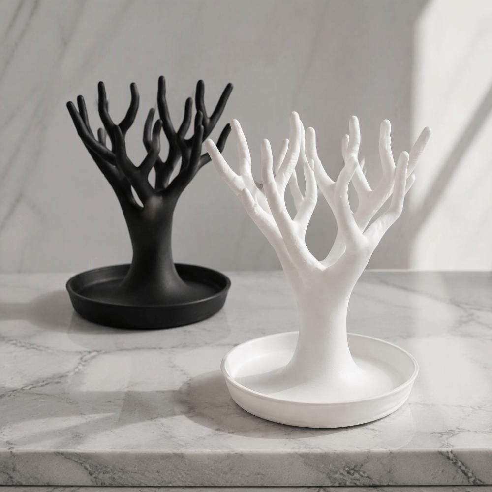 Decorative Figurine Miscellaneous Item Storage Tray Simulated Tree Jewelry Display Stand  Desktop