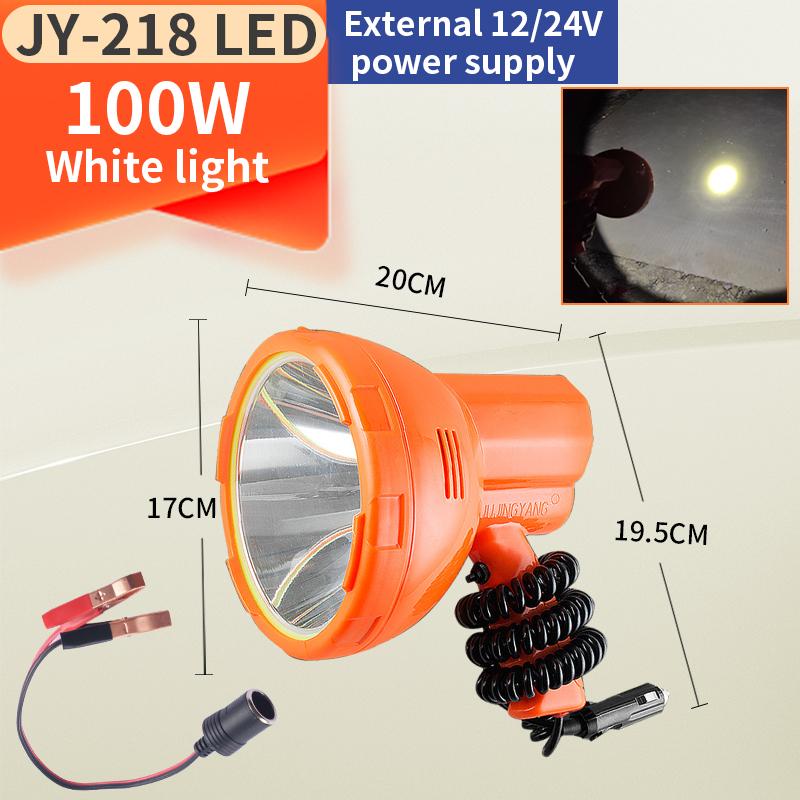 100W LED Searchlight Waterproof Portable Flashlight 12V Car Light Outdoor Work Light Hunting