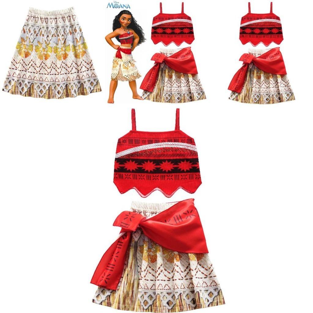 Moana Princess Costume For Kids Girls Fancy Dress Outfit Xmas Gift