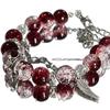 Špičkový náramok s lampwork korálkami v tvare motýľa – Štýlový šperkový darček pre priateľku alebo najlepšiu kamarátku