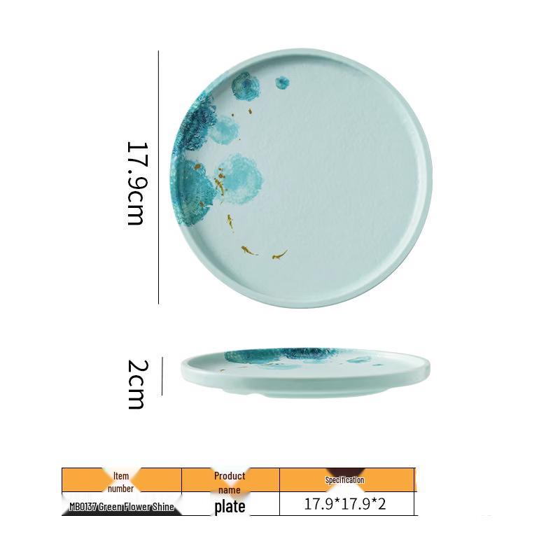 ZISIZ Melamine Floral Divided Serving Plate