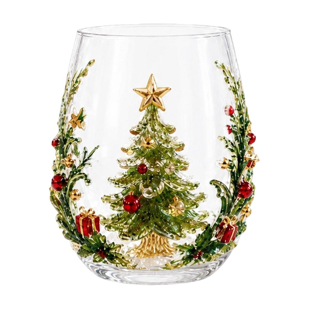3D-Weihnachtstasse mit festlichem Feiertagsdesign für heiße und kalte Getränke