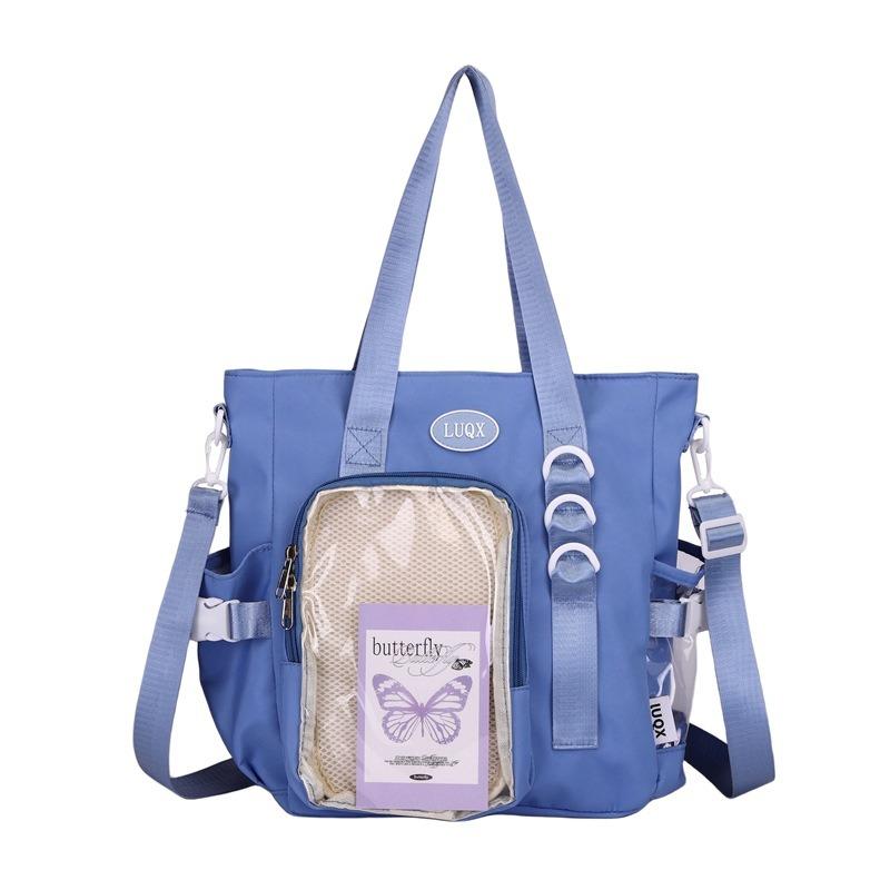 Vielseitige Tragetasche, transparente Schultertasche, Rucksack, Nachhilfetasche mit großem Fassungsvermögen, Umhängetasche.