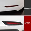 Kadore pro Tesla Model 3 2018-2020 Kryty lišt pro oblast mlhových světel s vzorem uhlíkových vláken na zadním nárazníku (Nehodí se pro žádný jiný model Tesly) 2 ks