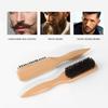 Men Leopard Print Beard Styling Brush Hairdressing Pointed Tail Plastic Cleaning Comb