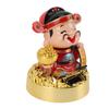 God of Wealth Figurine Solar Powered Automatic Nodding   Cai Shen Statue Decor for Home Car  