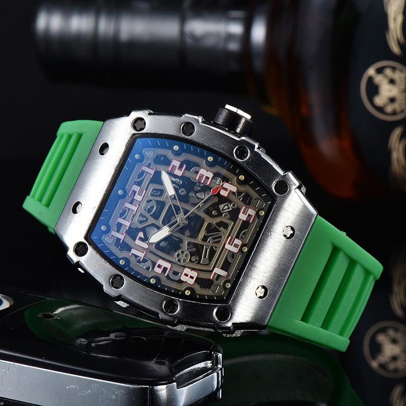 Barrel-Shaped Unisex Quartz Watch with Hollow Non-Mechanical Pointer and Single Calendar