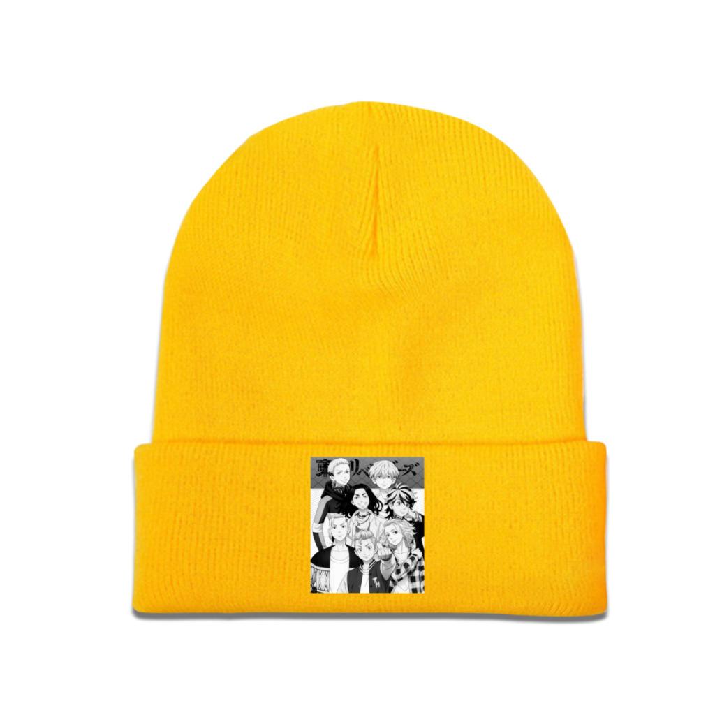 Tokyo Revengers Knitted Hat Women's Unisex's Beanie Winter Hat Manga Anime Warm Melon Cap