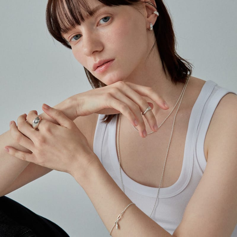 TIERNO B.003/GEDREHTE KETTENARMBAND_SILBER