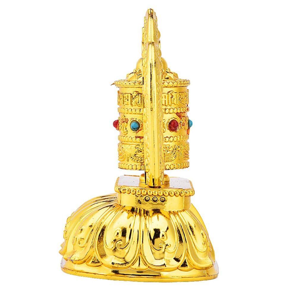 Solar Energy Solar Tibet Prayer Wheel Safety Symbol Tibetan Prayer Wheel  Car Accessories