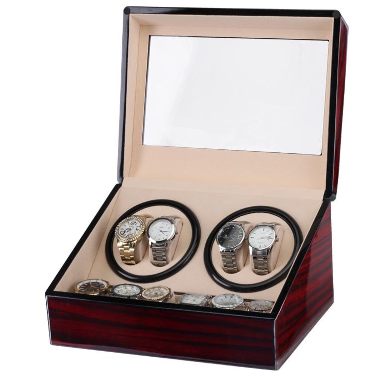Automatic Piano Lacquer Watch Winder: Electric Motor Box for 4+6 Watches