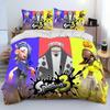 Anime-Themed Splatoon Design Bedding, 3D Digital Print, All-Season Polyester Quilt Cover & 1/2 Pillowcases
