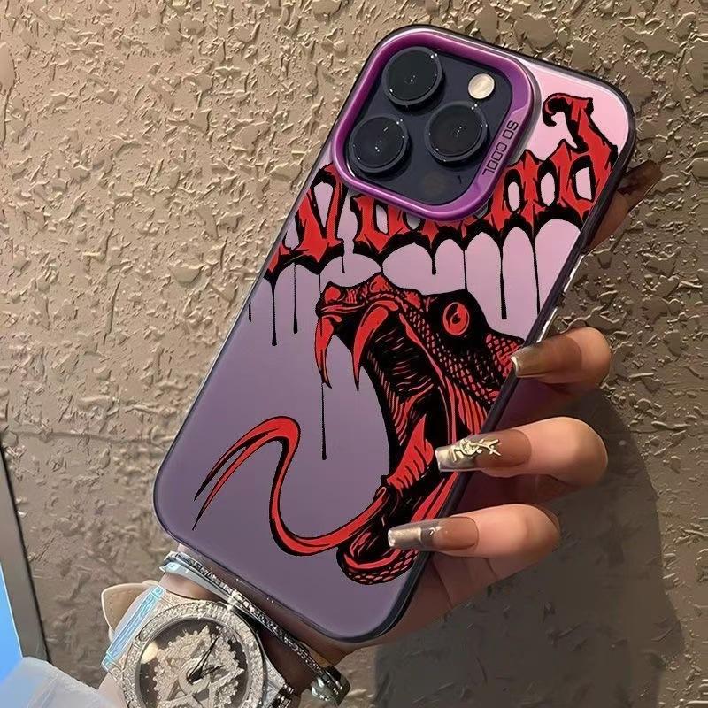 The New English Snake Head Is Suitable for Iphone17 Mobile Phone Case Apple 15promax/14 Anti-drop 13pro16 Europe and America