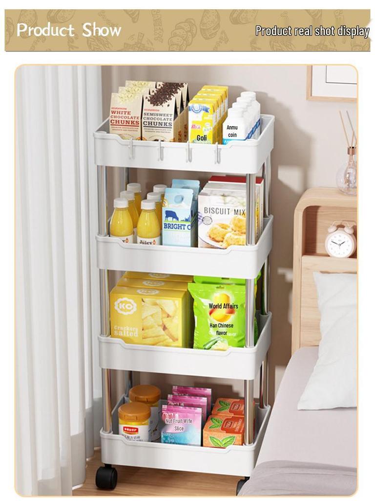 Compact Multi-Tier Storage Rack for Kitchen, Bathroom, and Living Room