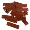 20 Pcs PU Leather Labels Handmade Embossed Tags DIY Sewing Embellishments Craft
