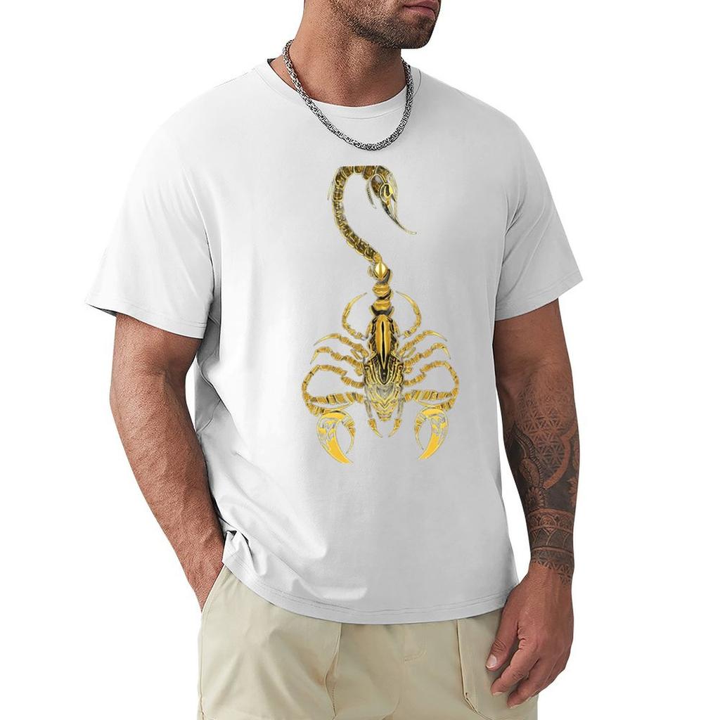 golden scorpion TShirt Personalized tshirt Luxury man mens white t shirts