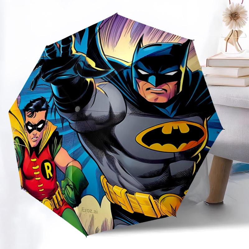 

1pc Batman Automatic Opening/Closing Folding Umbrella with 8 Ribs, Portable Sunshade Umbrella Birthday and Holidays gifts yy250105134