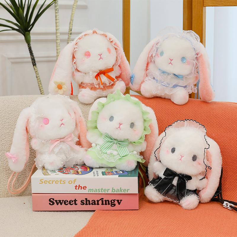 Cute and Funny Fantasy Velvet Doll Lolita Rabbit Crossbody Bag Doll Plush Doll Girl Birthday Gift