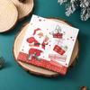Santa Claus Printed Disposable Paper Napkins - Virgin Wood Pulp, Festive Table Decor