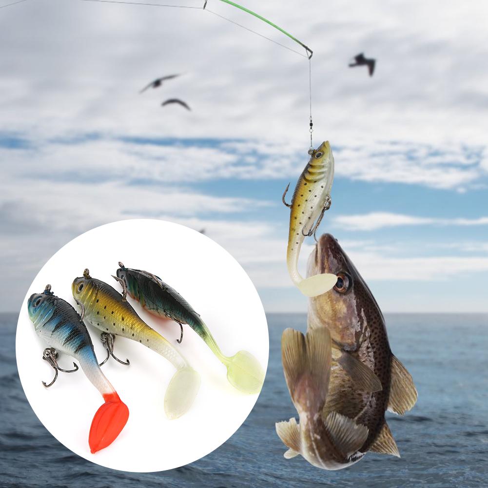 Fishing Lure TTailed Bright Colors Fishing Lures Packed Soft Bait Fake Lures