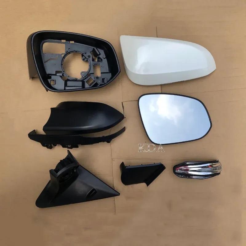 Auto Left Right Rear Heated Mirror Glass Cover Frame Turn Signal Light for Toyota Highlander 2015- KLUGER MK3 XU50 2015-2018