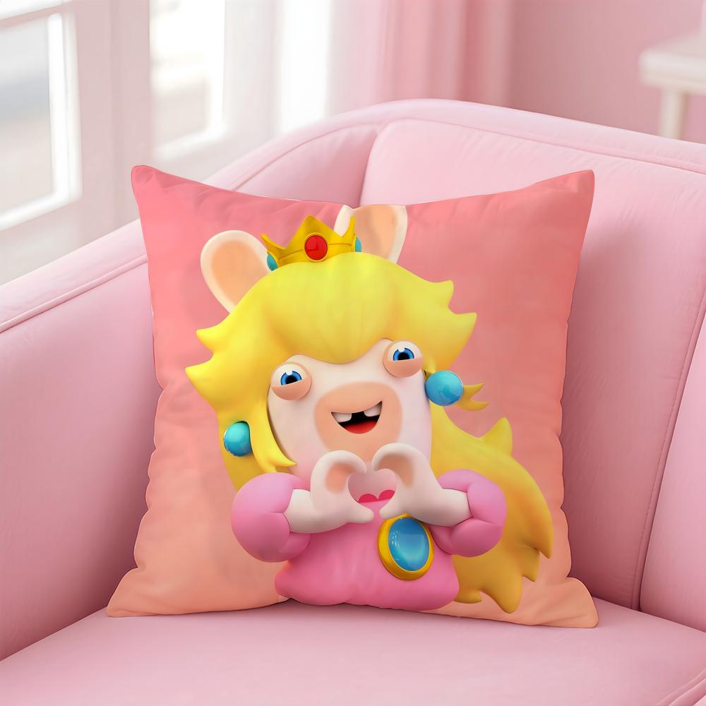 R-Rabbids I-Invasion Cushion Cover Home & Car Multi-Scene Pillow Cover - Reversible, Soft & Durable for Daily Use